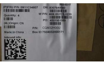 Lenovo 5M11C94807 MECH_ASM FRASMKB KOR CcCpWFCBK NWWNWL Tr