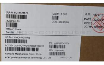 Lenovo 5M11F24572 MECH_ASM KBD/C FRA BKLT (SUN) UKBK