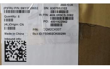 Lenovo 5M11F25652 C-Cover with keyboard, Portuguese, Black, UK