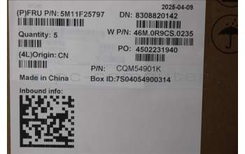 Lenovo 5M11F25797 C-Cover with keyboard, Arabic, Black, WLAN, US