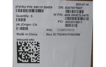 Lenovo 5M11F26459 C-Cover with keyboard, German, Black, WWAN, WLAN, UK