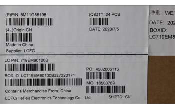 Lenovo 5M11G56198 MECH_ASM CS22 3+2bCPLC,GLM,DB4,NFC,TRI