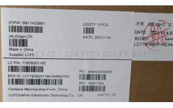 Lenovo 5M11H25881 MECH_ASM KB CCov EUROENG BKLT Lite WW BK