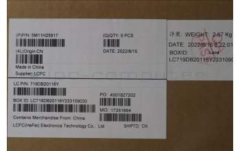 Lenovo 5M11H25917 MECH_ASM KB CCov GRE BKLT Sunrex WW BK
