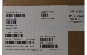 Lenovo 5M11H25925 MECH_ASM KB CCov HBW BKLT Sunrex WW BK