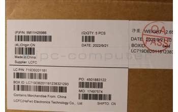 Lenovo 5M11H25986 MECH_ASM KB CCov NORDIC BKLT Chico WW BK