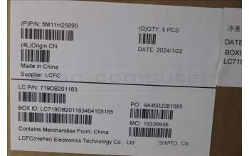 Lenovo 5M11H25990 MECH_ASM KB CCov NORDIC BKLT Trans WW BK