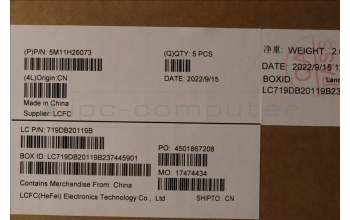 Lenovo 5M11H26073 MECH_ASM KBD C-Cov UK BKLT Chicon WW BK