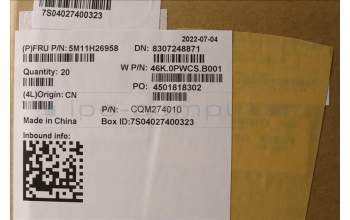 Lenovo 5M11H26958 MECH_ASM FRU C COV,Clamshell BK Fenrir