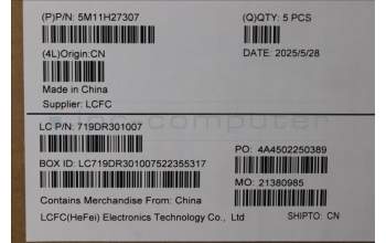 Lenovo 5M11H27307 MECH_ASM KBD Cc BRL BKLT(TRA)UK BK