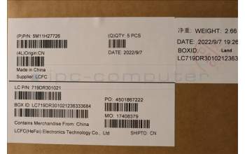 Lenovo 5M11H27726 MECH_ASM KBD Cc POR BKLT(CHY) UK WWBK