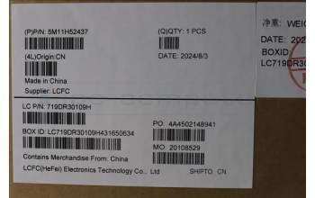 Lenovo 5M11H52437 C-Cover with keyboard, Portuguese, Grey, Backlight, UK