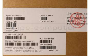 Lenovo 5M11H58707 MECH_ASM KBD CCvr 058FRA(PMX)UK BK