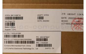 Lenovo 5M11H58716 C-Abdeckung mit Tastatur, Dänisch, Schwarz