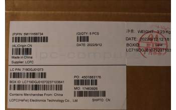 Lenovo 5M11H58734 MECH_ASM KBD CCvr HBW(PMX)US BK