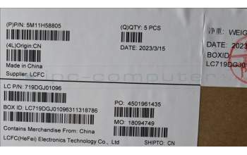 Lenovo 5M11H58805 MECH_ASM KBD CCvr TUR F(SRX)UK BK
