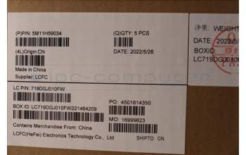 Lenovo 5M11H59034 MECH_ASM KBD CCvr SPA BKL(PMX)FPR UK BK