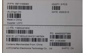 Lenovo 5M11H59083 MECH_ASM KBD CCvr UK BKL(TRI)FPR UK BK