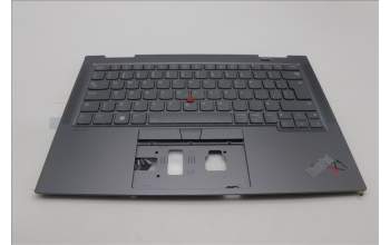 Lenovo 5M11H62209 C-Cover with keyboard, Canadian French 058, Grey, Backlight, Fingerprint, UK