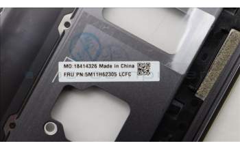 Lenovo 5M11H62305 C-Cover with keyboard, Norwegian, Grey, Backlight, FingerPrint, UK