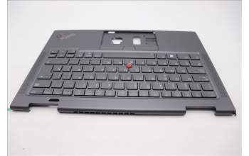 Lenovo 5M11H62327 C-Cover with keyboard, Spanish, Grey, Backlight, Fingerprint, UK