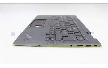 Lenovo 5M11H62396 C-Cover with keyboard, Danish, Grey, Backlight, FingerPrint, WWAN, UK
