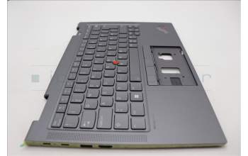 Lenovo 5M11H62457 C-Cover with keyboard, Norwegian, Grey, Backlight, FingerPrint, WWAN, UK