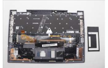 Lenovo 5M11H62504 C-Cover with keyboard, Turkish, Grey, Backlight, FingerPrint, WWAN, UK