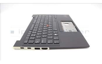 Lenovo 5M11H62602 C-Cover with keyboard, Czech Slovakian, Black, Backlight, Fingerprint, UK