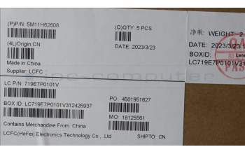 Lenovo 5M11H62608 C-Cover with keyboard, USA English, Black, Backlight, Fingerprint, US