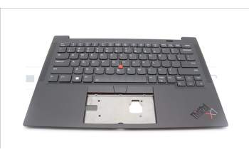 Lenovo 5M11H62608 C-Cover with keyboard, USA English, Black, Backlight, Fingerprint, US