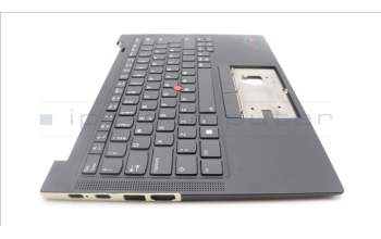 Lenovo 5M11H62678 C-Cover with keyboard, Norwegian, Black, Backlight, Fingerprint, UK