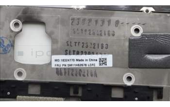 Lenovo 5M11H62678 C-Cover with keyboard, Norwegian, Black, Backlight, Fingerprint, UK