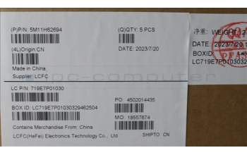 Lenovo 5M11H62694 C-Cover with keyboard, Slovenian, Black, Backlight, Fingerprint, UK