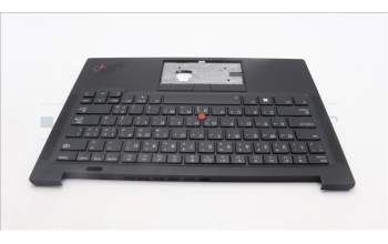 Lenovo 5M11H62739 C-Cover with keyboard, Arabic, Black, Backlight, Fingerprint, WWAN, US