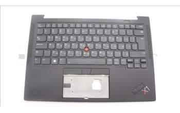 Lenovo 5M11H62751 C-Cover with keyboard, Bulgarian, Black, Backlight, Fingerprint Reader, UK