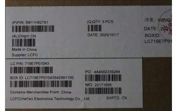 Lenovo 5M11H62761 MECH_ASM BL KB BK FPR WW DEN CHY