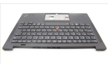 Lenovo 5M11H62763 C-Cover with keyboard, Danish, Black, Backlight, WWAN, Fingerprint, UK