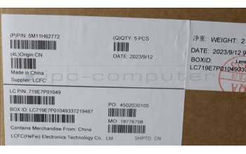 Lenovo 5M11H62772 MECH_ASM BL KB BK FPR WW EURO ENG CHY