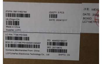 Lenovo 5M11H62784 MECH_ASM BL KB BK FPR WW GRE CHY