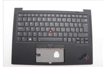 Lenovo 5M11H62838 C-Cover with keyboard, Slovenian, Black, Backlight, Fingerprint Reader, UK