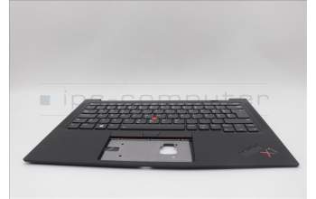 Lenovo 5M11H62838 C-Cover with keyboard, Slovenian, Black, Backlight, Fingerprint Reader, UK