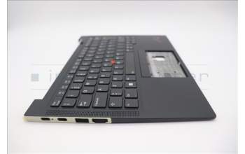 Lenovo 5M11H62848 C-Cover with keyboard, Swedish/Finnish, Black, Backlight, Fingerprint, WWAN, UK