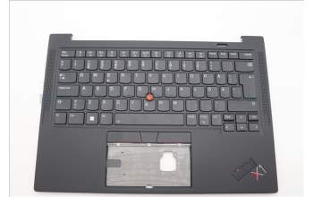 Lenovo 5M11H62848 C-Cover with keyboard, Swedish/Finnish, Black, Backlight, Fingerprint, WWAN, UK