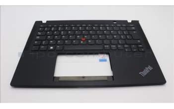 Lenovo 5M11H88965 C-Cover with keyboard, Belgian, Black, UK