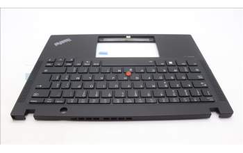 Lenovo 5M11H94361 C-Cover with keyboard, Belgian, Black, Backlight, UK
