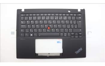 Lenovo 5M11H94373 C-Cover with keyboard, Czech Slovakian, Black, Backlight, UK