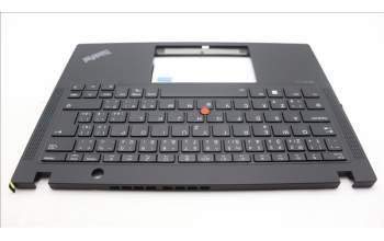 Lenovo 5M11H94373 C-Cover with keyboard, Czech Slovakian, Black, Backlight, UK
