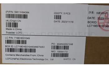 Lenovo 5M11H94384 MECH_ASM BL KB BK MG EURO ENG CHY