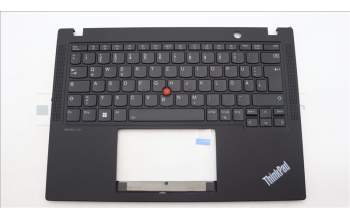 Lenovo 5M11H94394 C-Cover with keyboard, German, Black, Backlight, UK